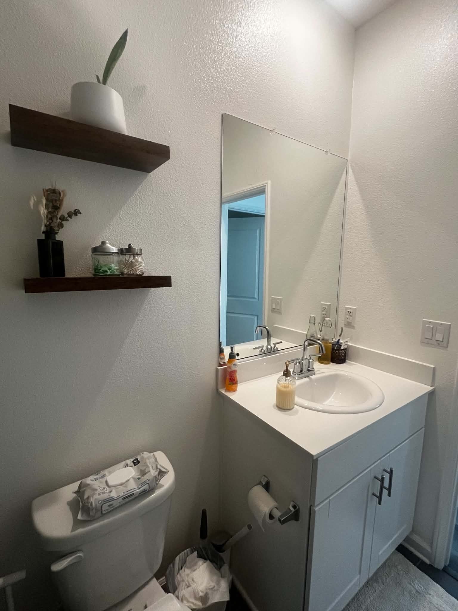Finished bathroom interior painting and finish work